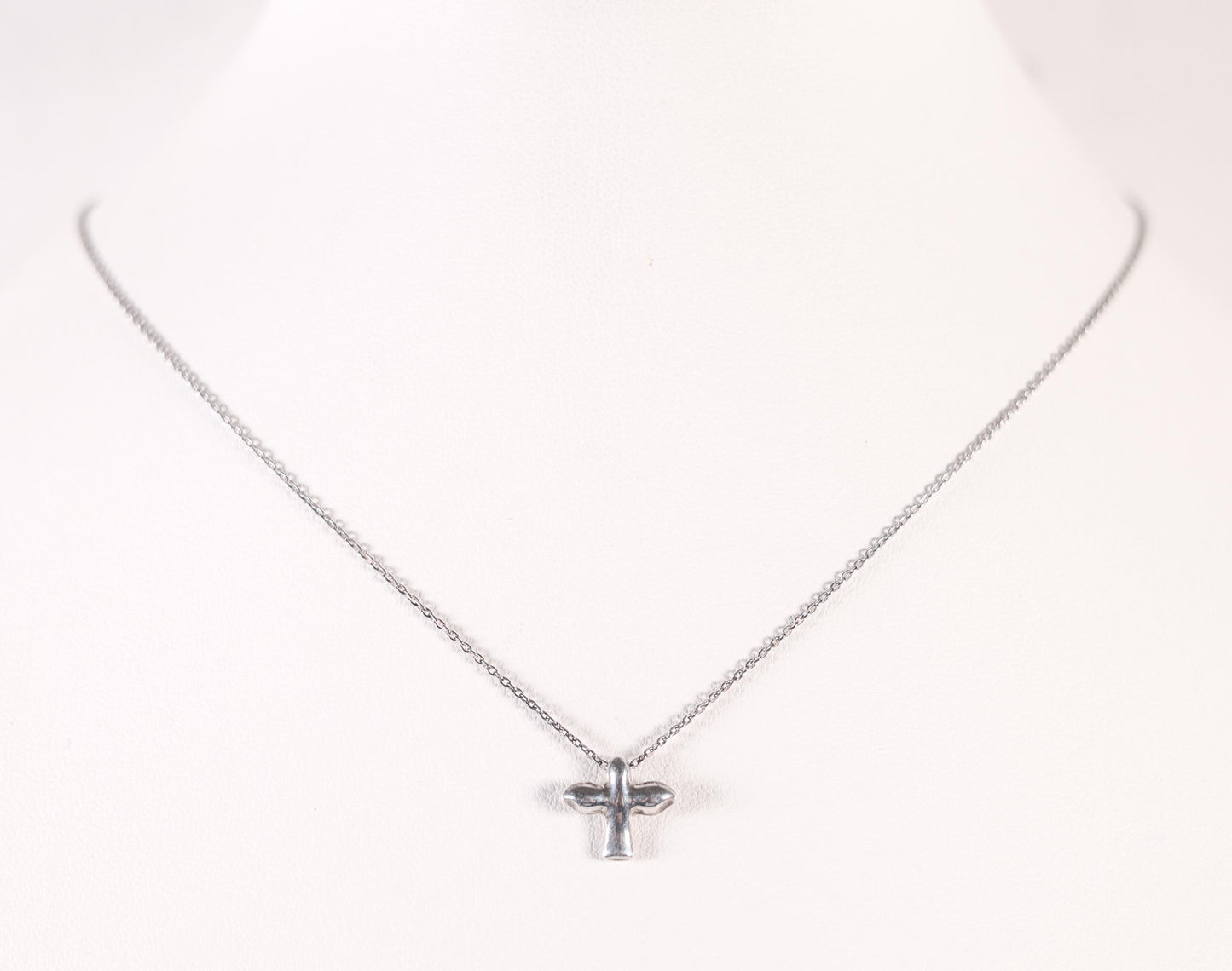 Tiffany discontinued peace dove or cross pendant on a 16" chain