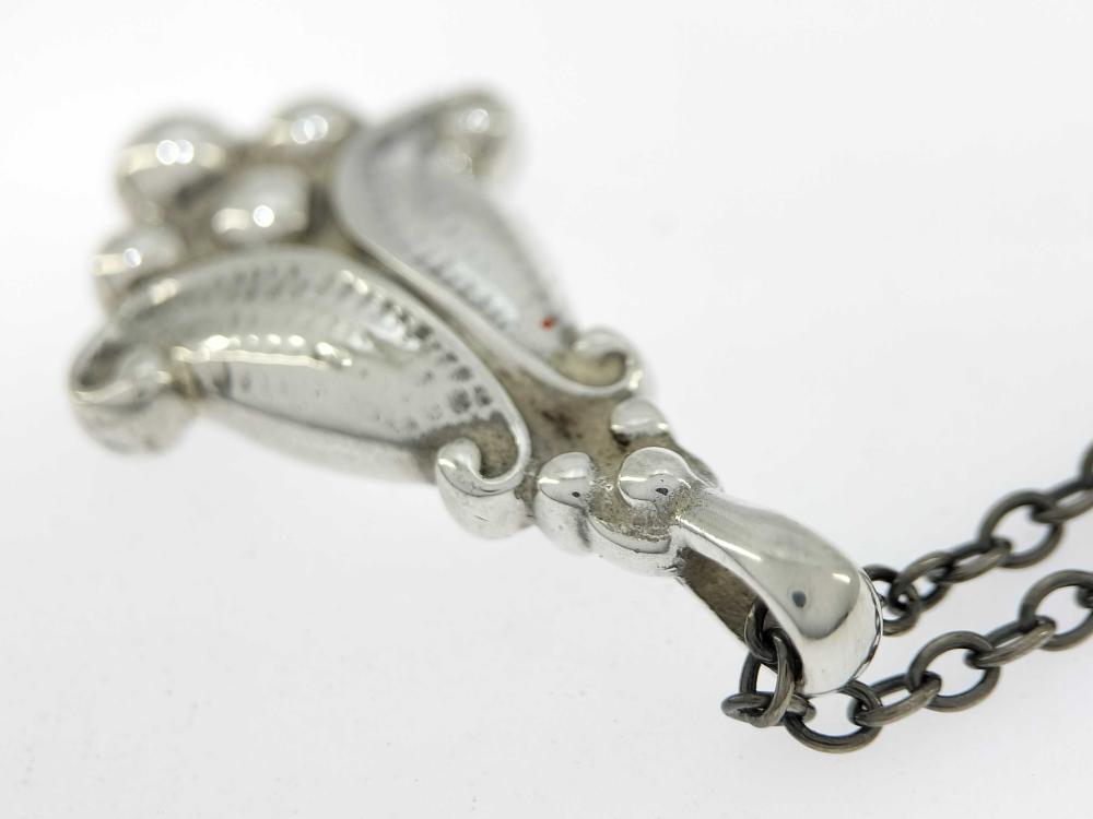 Georg Jensen 1998 sterling signature necklace with diamond