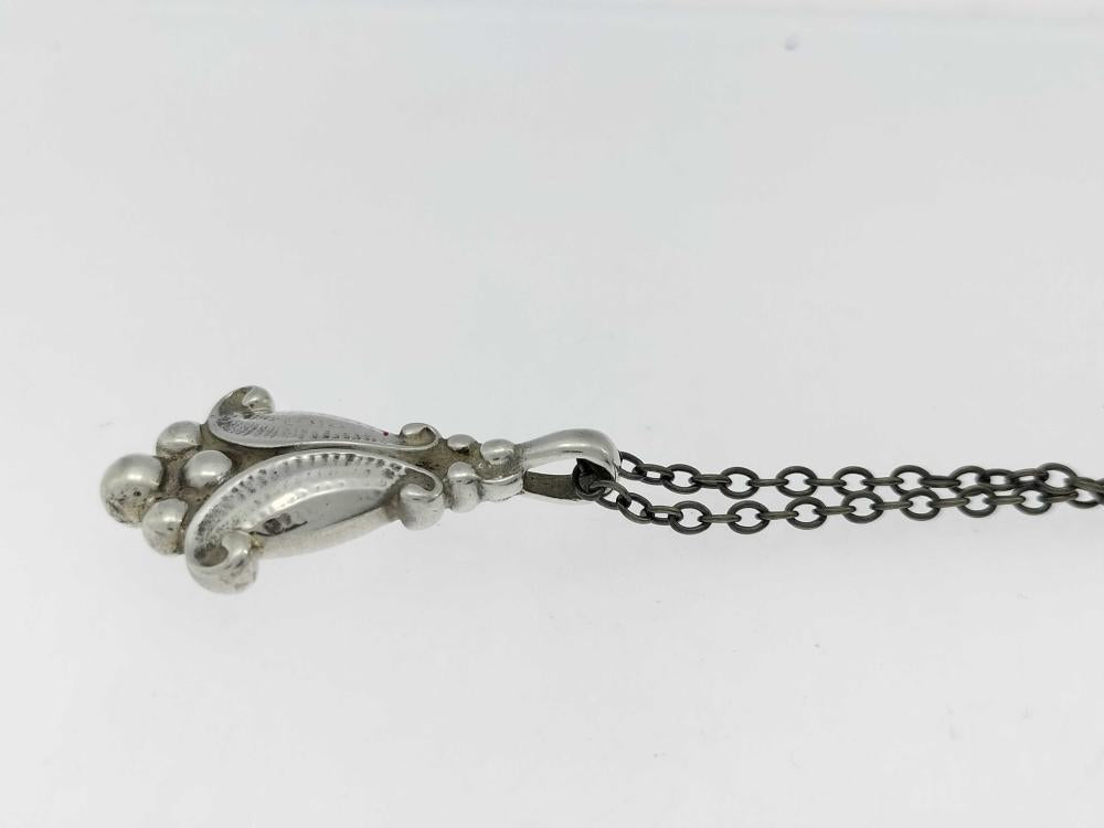 Georg Jensen 1998 sterling signature necklace with diamond