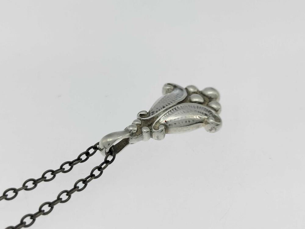 Georg Jensen 1998 sterling signature necklace with diamond