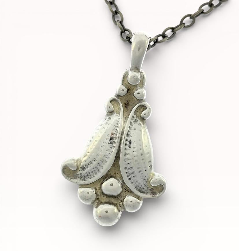 Georg Jensen 1998 sterling signature necklace with diamond