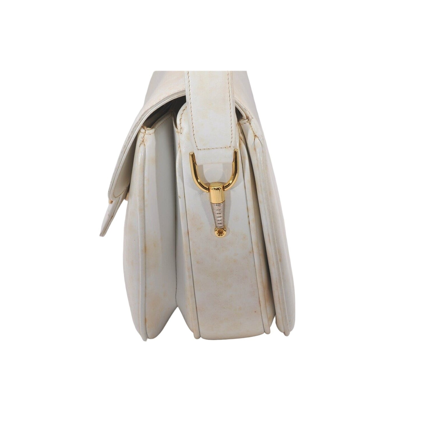 Gucci Ivory Leather 1955 Horse-bit Shoulder bag with two-tone hardware