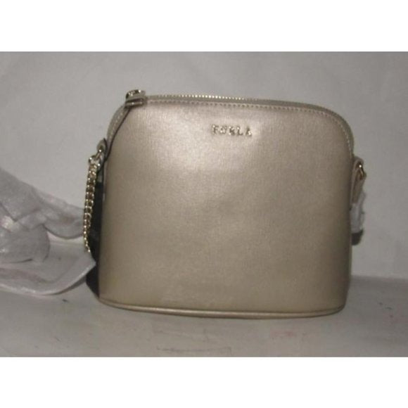 FURLA 'Miky' Pale Gold Leather Cross Body Bag