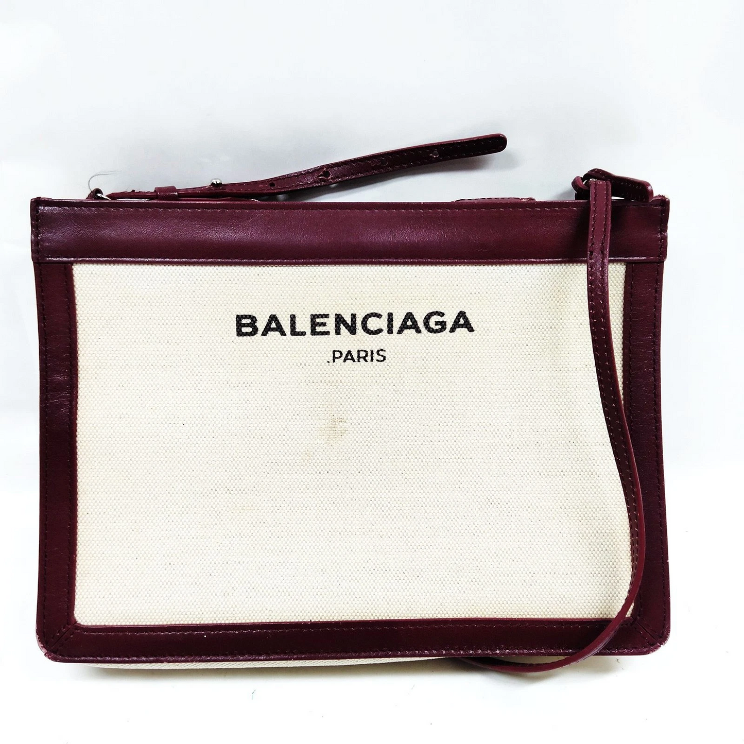 Balenciaga canvas & leather two-way classic logo purse