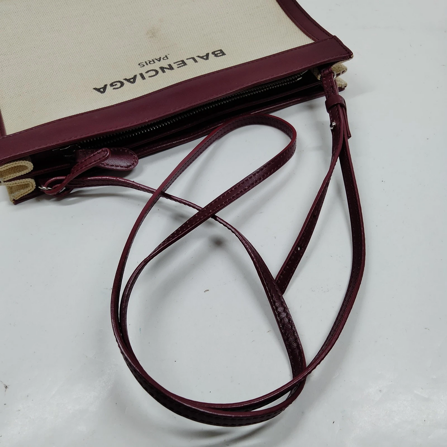 Balenciaga canvas & leather two-way classic logo purse