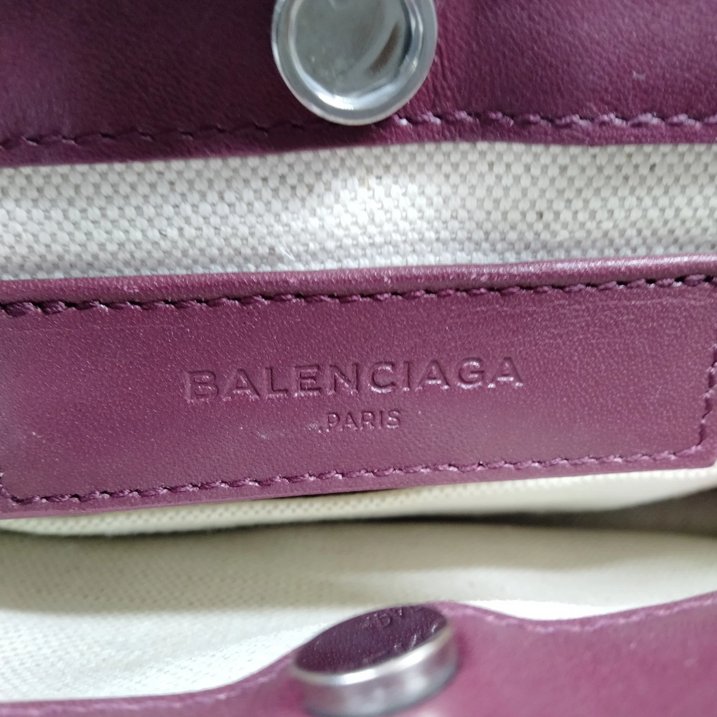 Balenciaga canvas & leather two-way classic logo purse