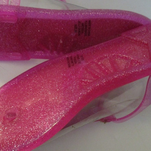 Kate Spade - Adorable Pink Jelly Glitter Thong Sandals