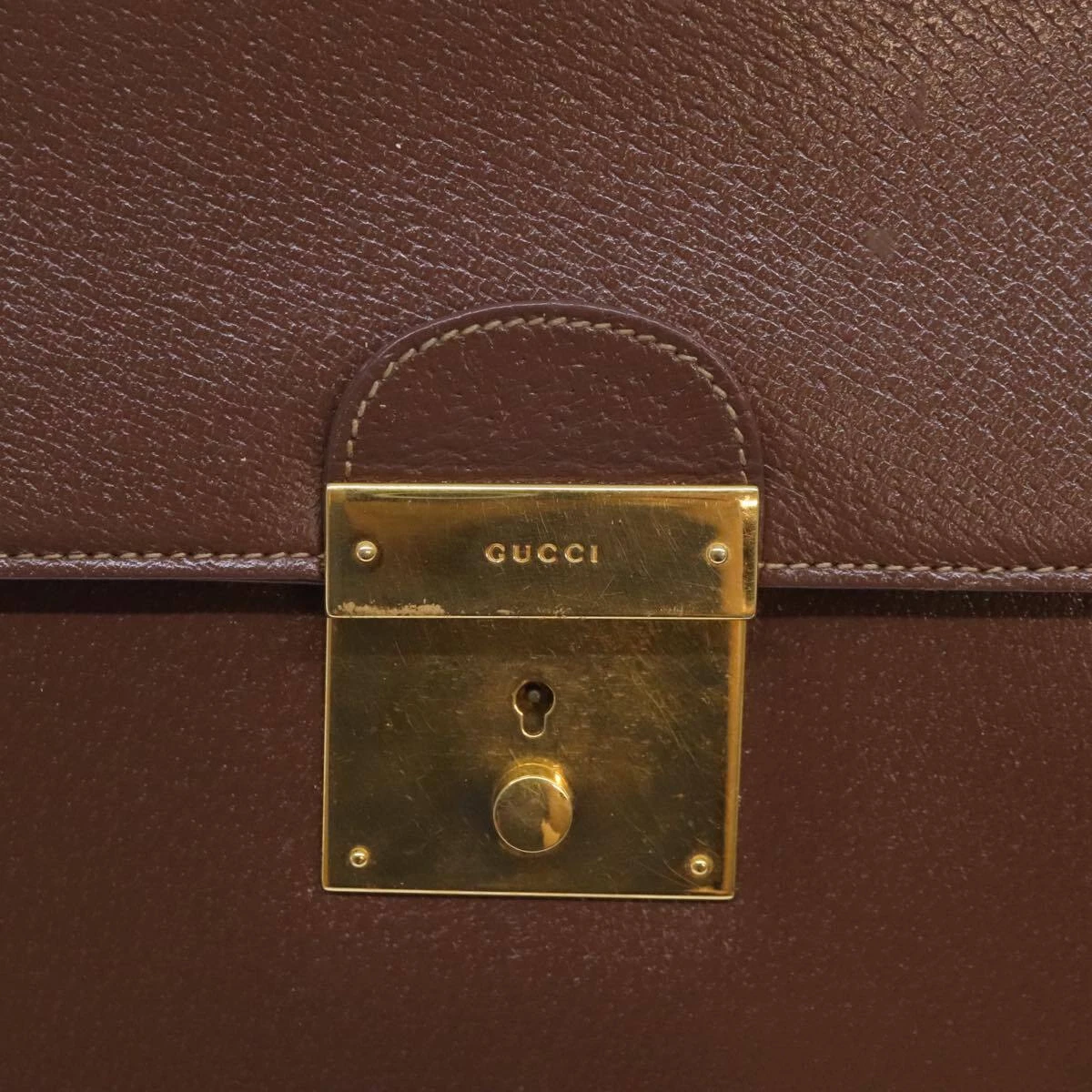 Gucci camel leather original 'Lady Lock style' two-way bag