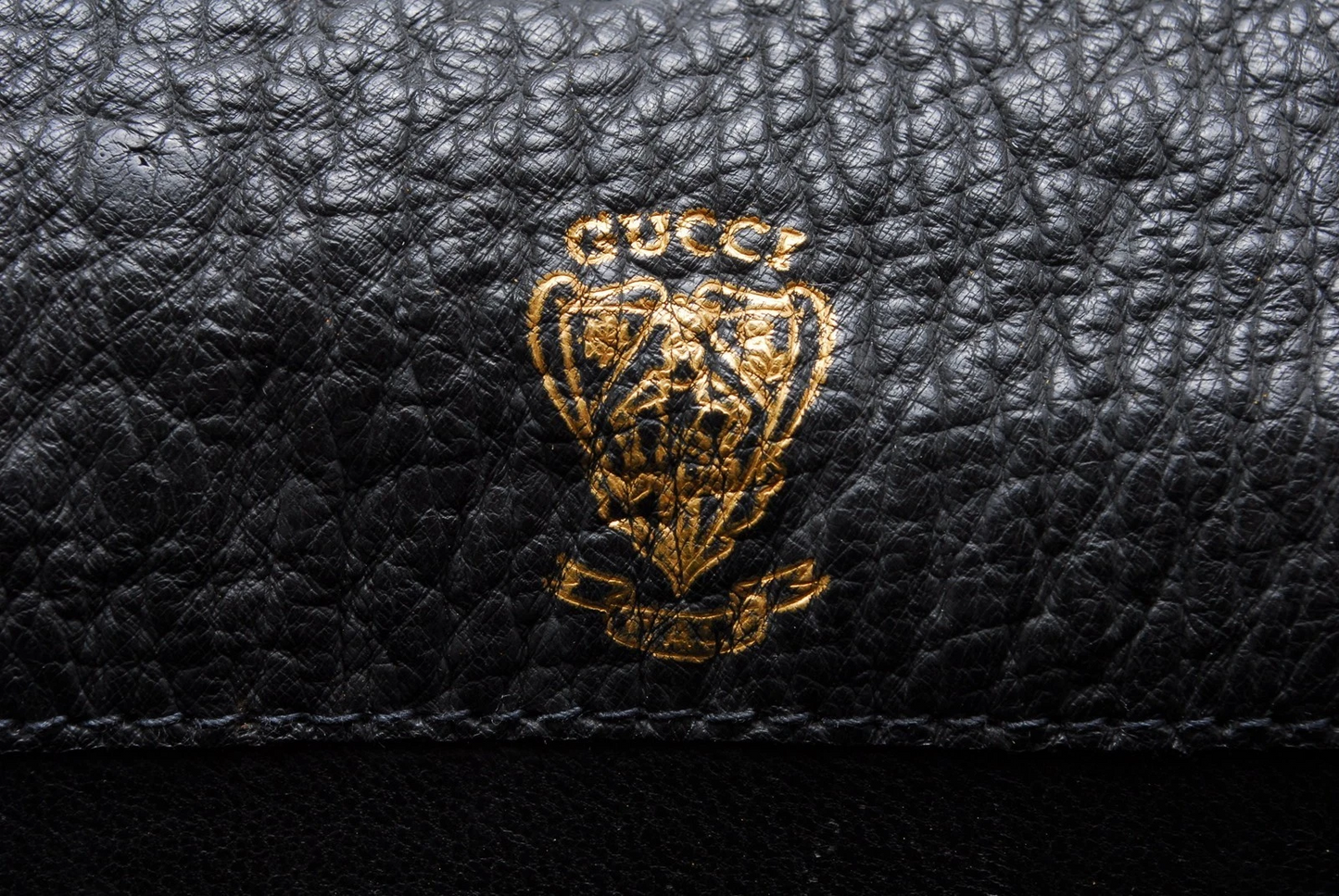 Gucci RARE black ostrich leather saddle bag in mint condition