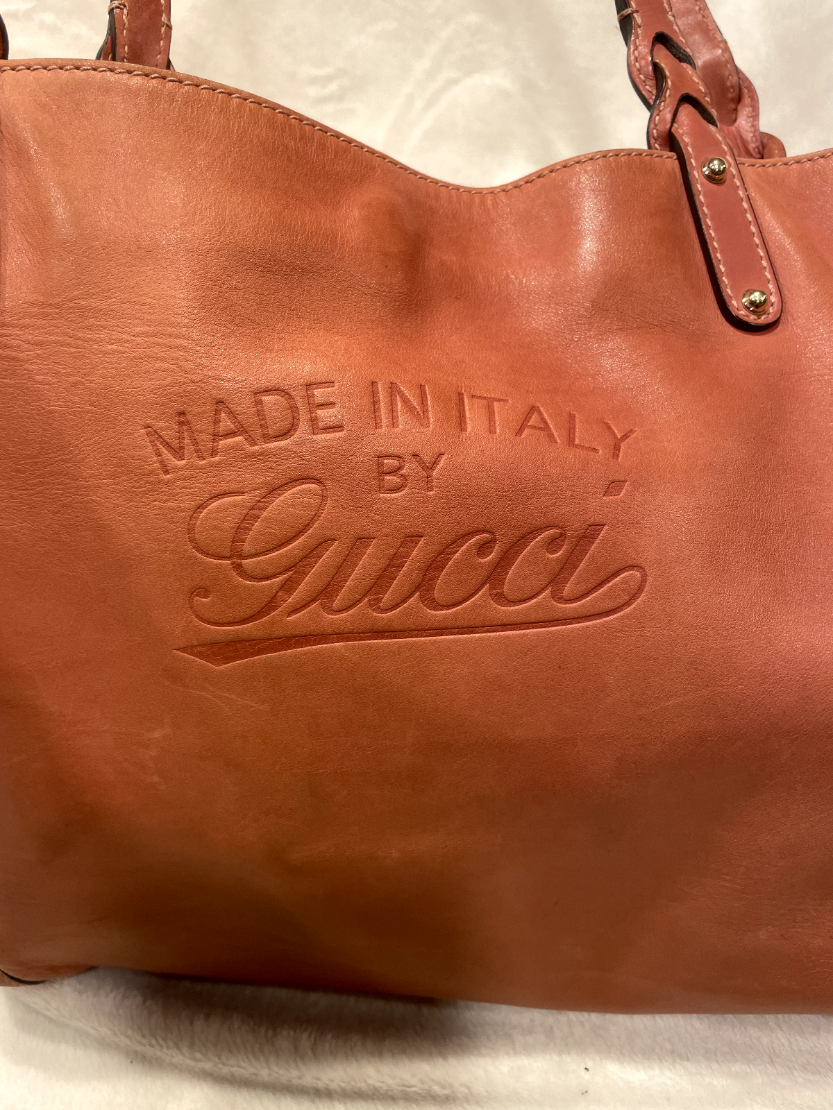 Gucci Bag Guccissima Print Brown And Gg Leather Tote