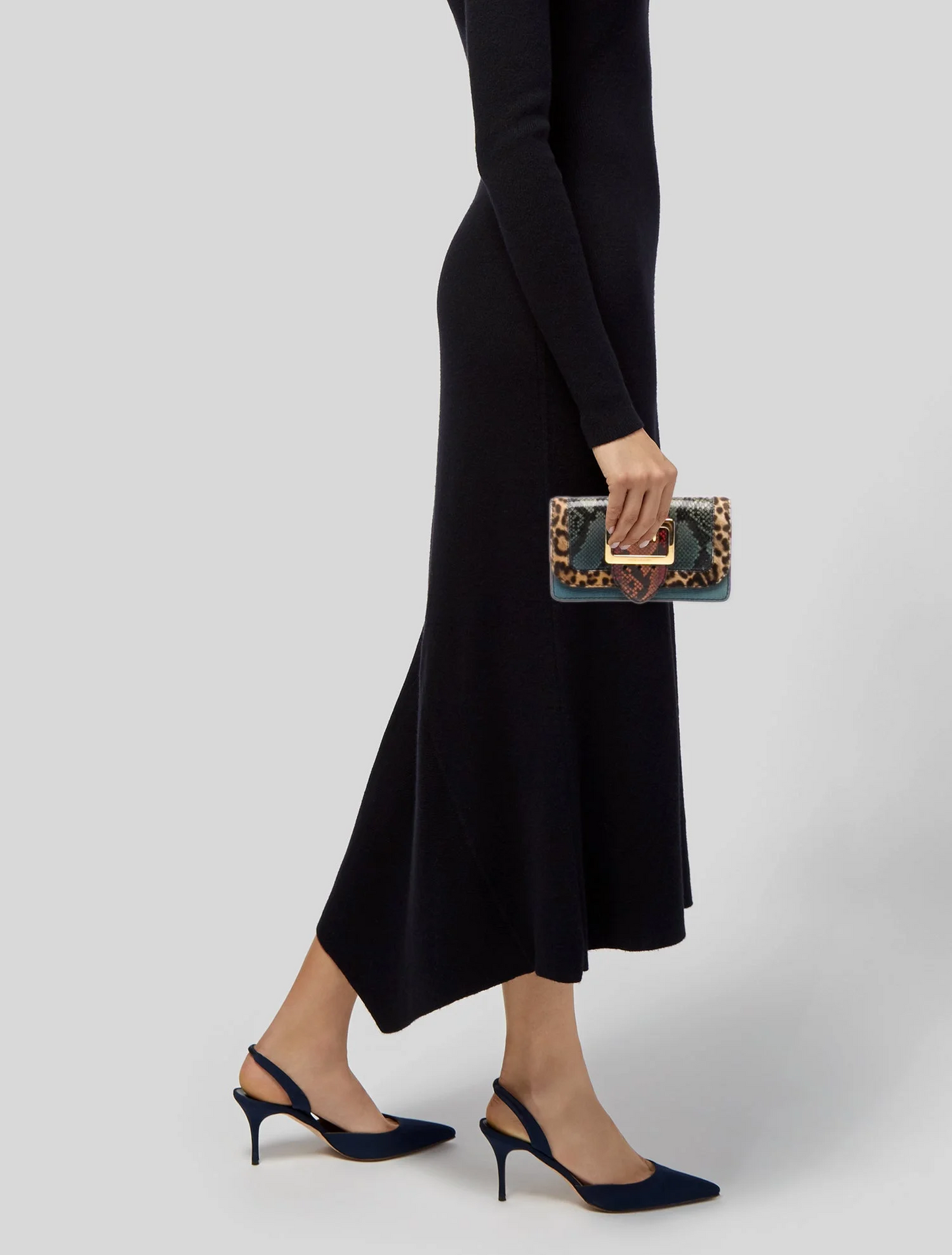 Burberry House Check Patchwork Buckle Clutch/Cross body