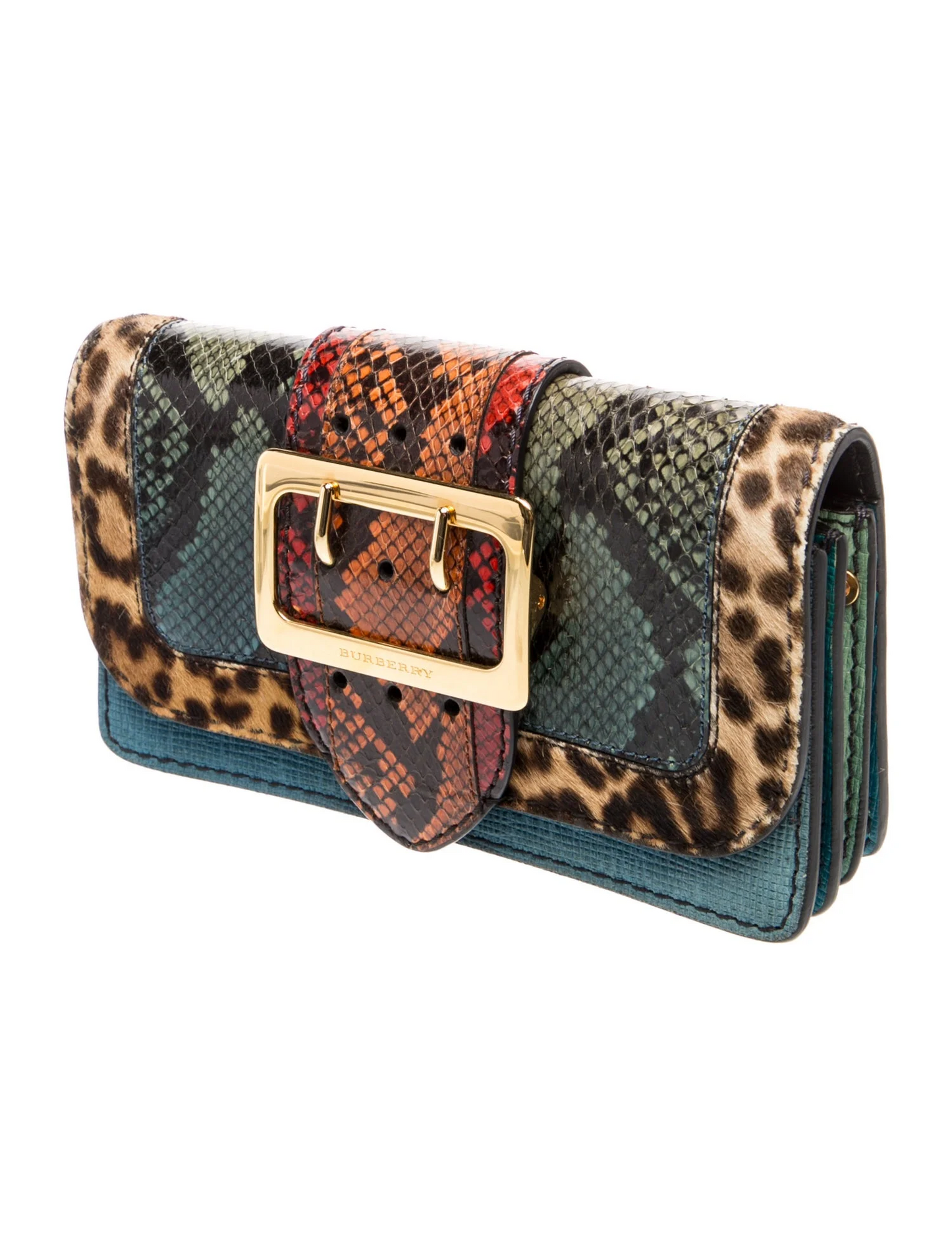 Burberry House Check Patchwork Buckle Clutch/Cross body