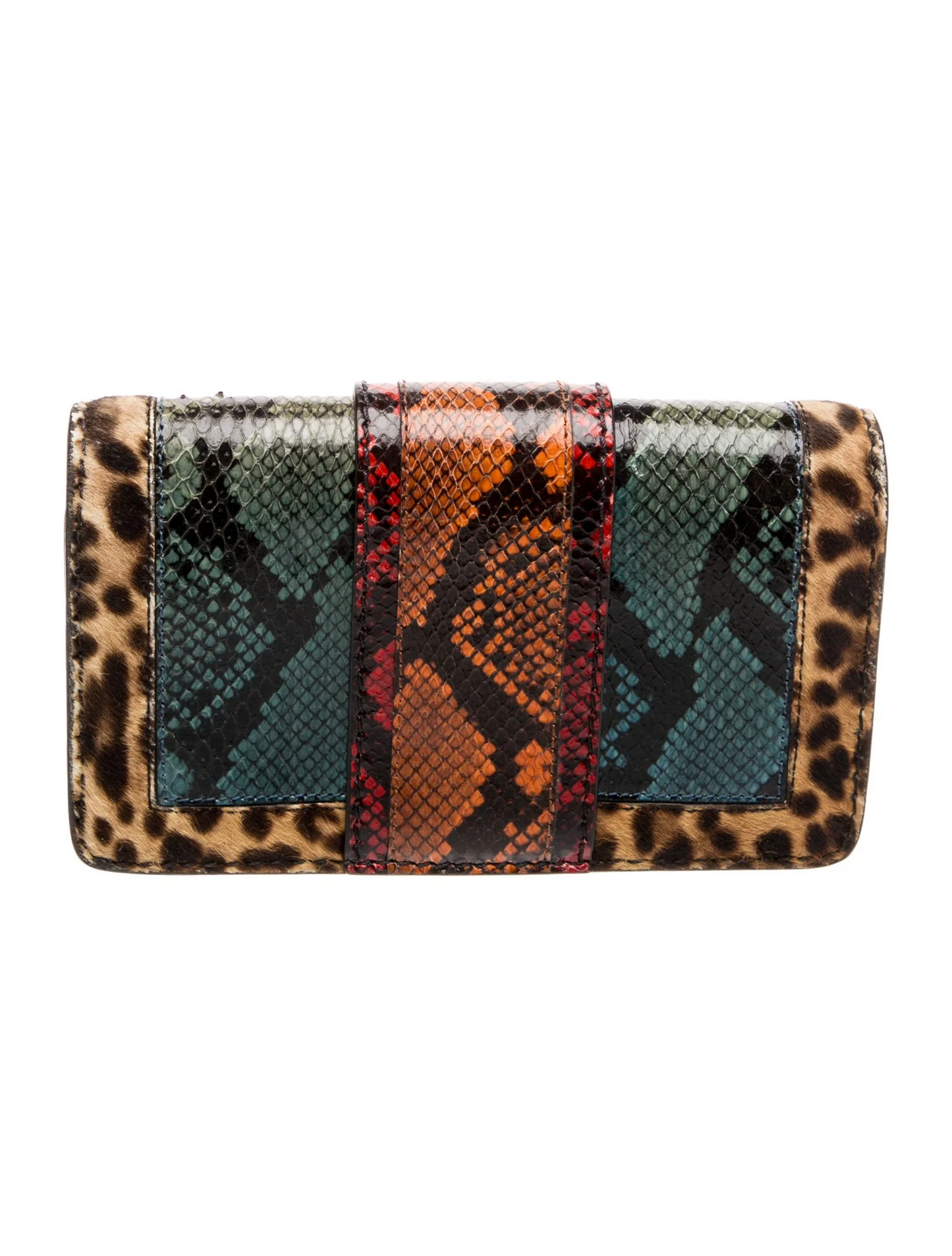 Burberry House Check Patchwork Buckle Clutch/Cross body