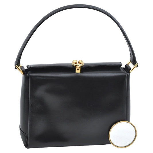 Tom Ford Gucci black leather Bamboo line two-way Kelly style bag