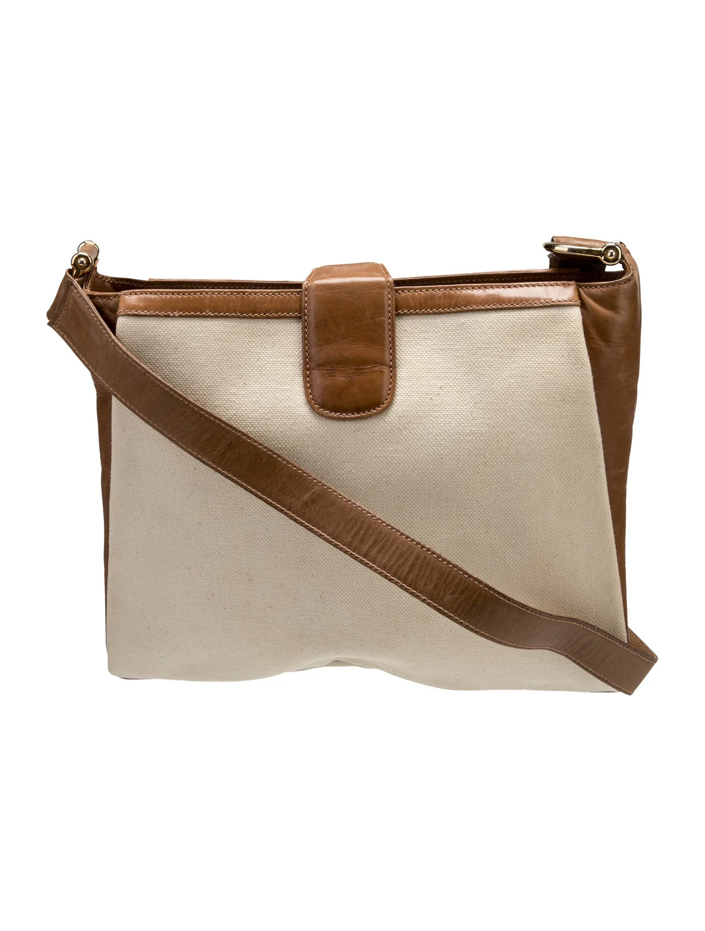 Gucci canvas & camel leather early Jackie with amazing piston clasp