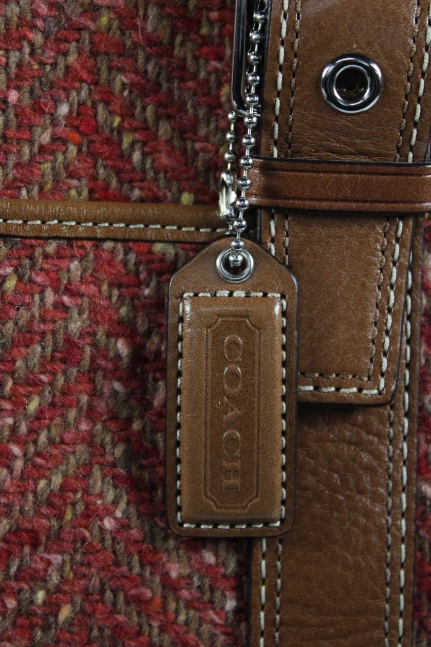 Coach Hampton Tweed Herringbone Tote