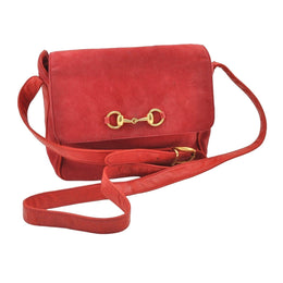 Gucci 1955 Horse-bit red leather & suede cross body