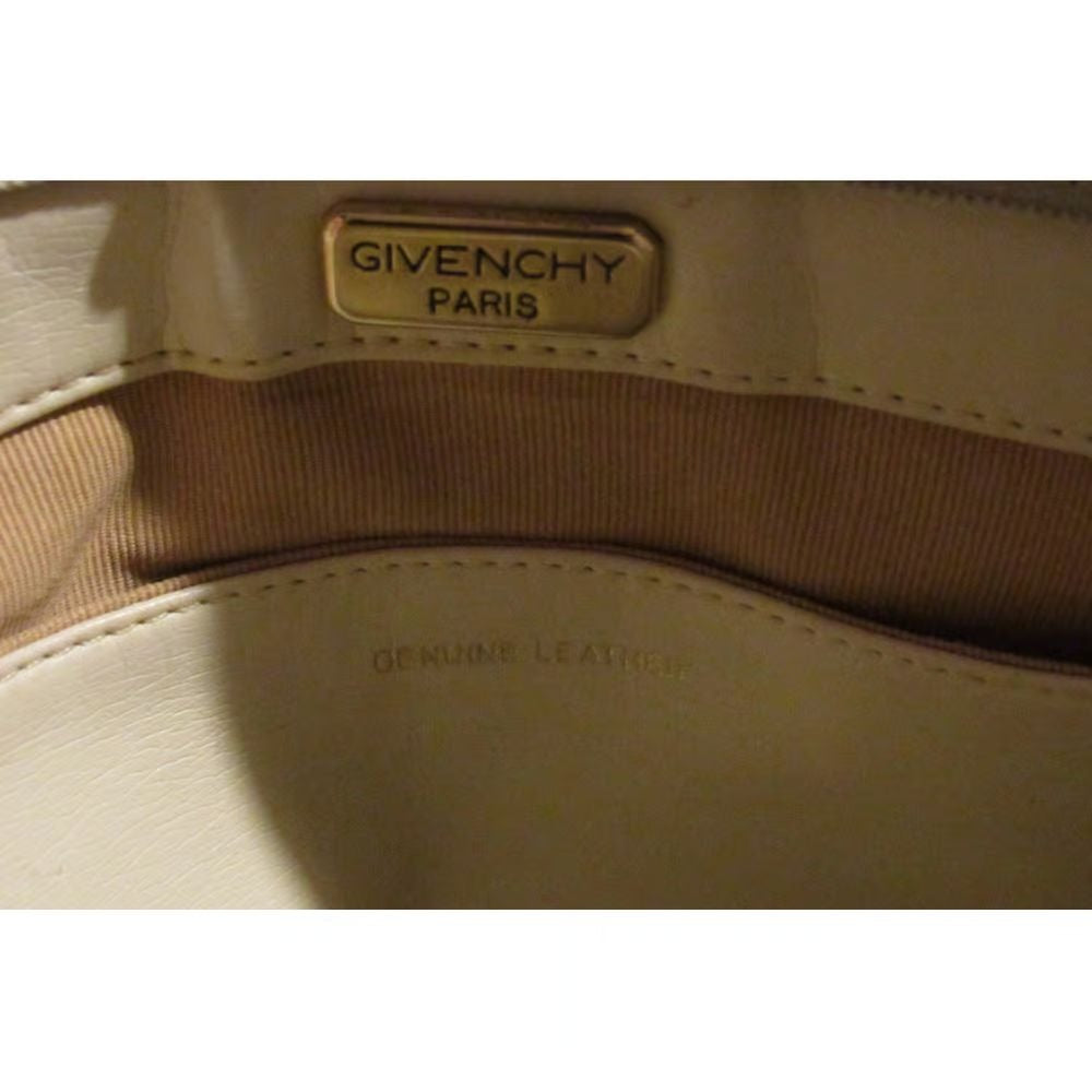 Unique vintage Givenchy taupe leather shoulder bag