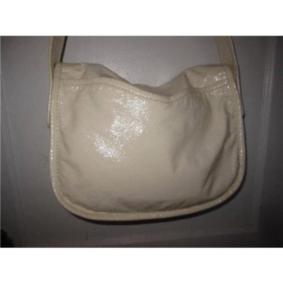 Marc Jacobs, NWT, ivory patent leather and gold, large, satchel, shoulder purse