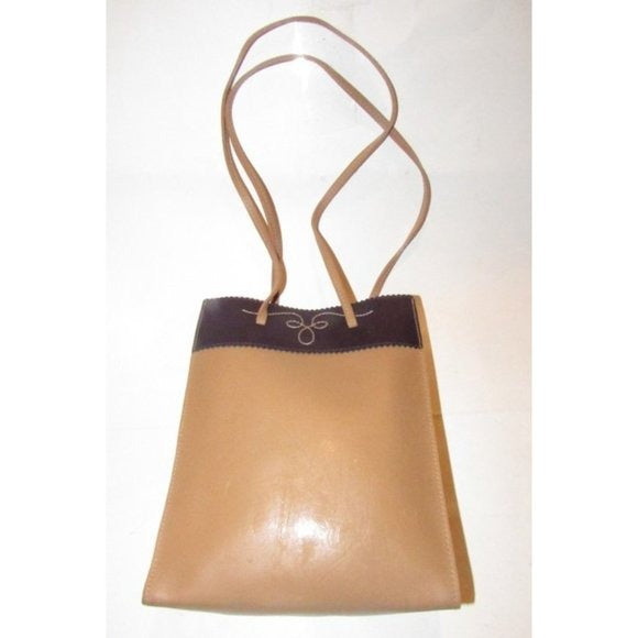 Furla Camel  and Brown Leather Petite Tote