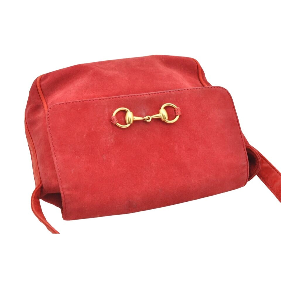 Gucci 1955 Horse-bit red leather & suede cross body