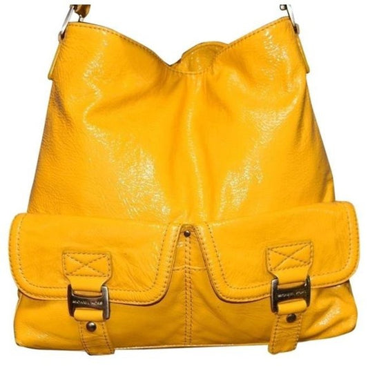 Michael Kors Yellow Patent Leather XL Hobo