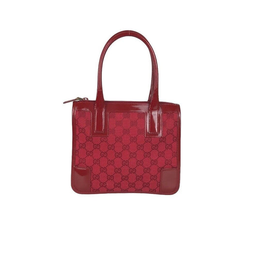 Gucci 1990's red Guccissima print Tom Ford leather satchel