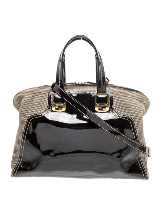 Fendi Zucca FF color block two-way chameleon top handle bag