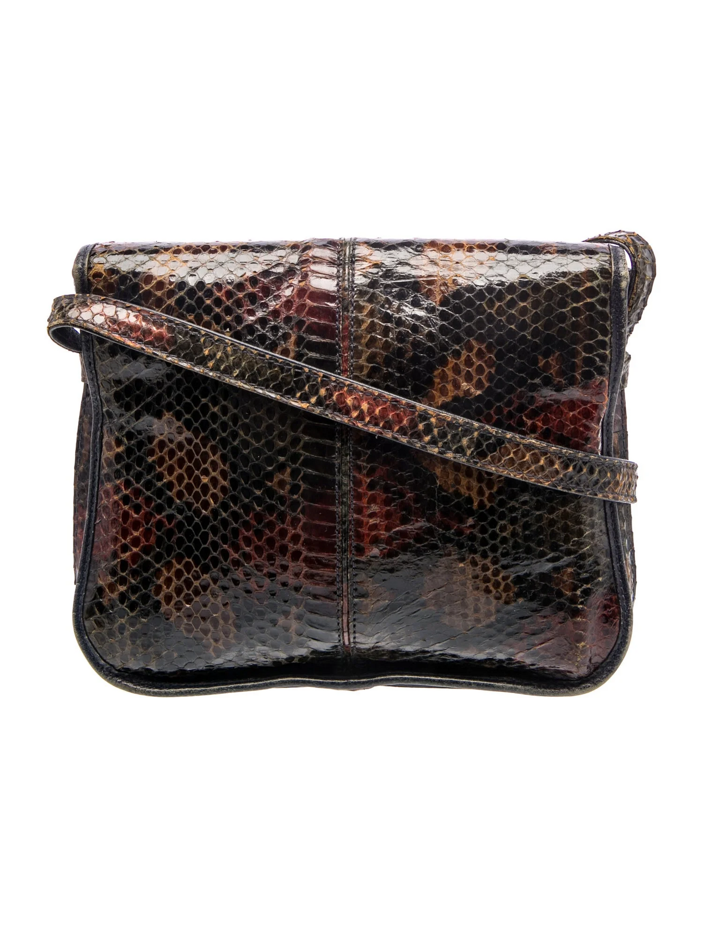 Fendi multi-colored python leather two-way crossbody