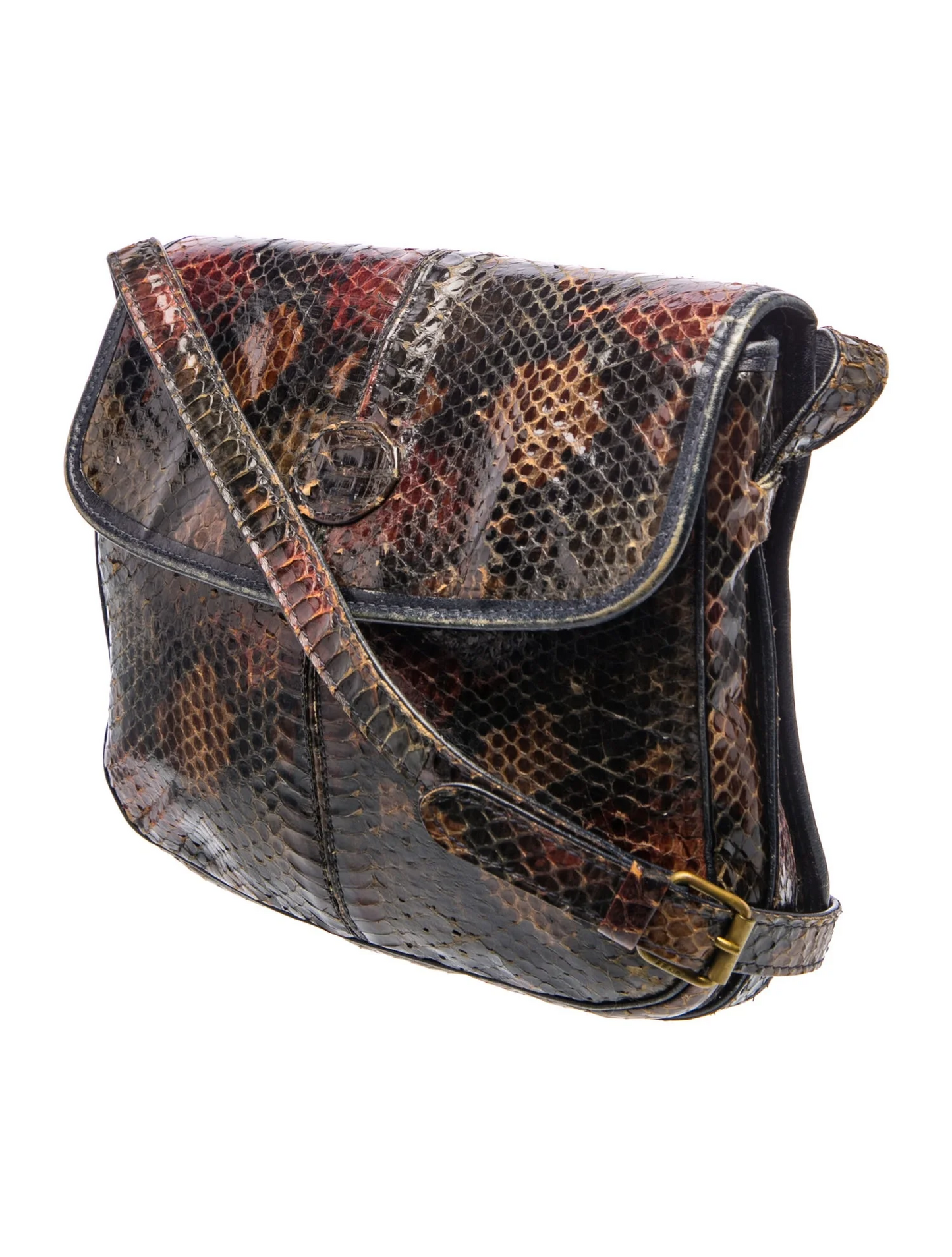 Fendi multi-colored python leather two-way crossbody