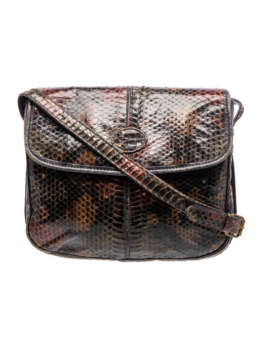 Fendi multi-colored python leather two-way crossbody