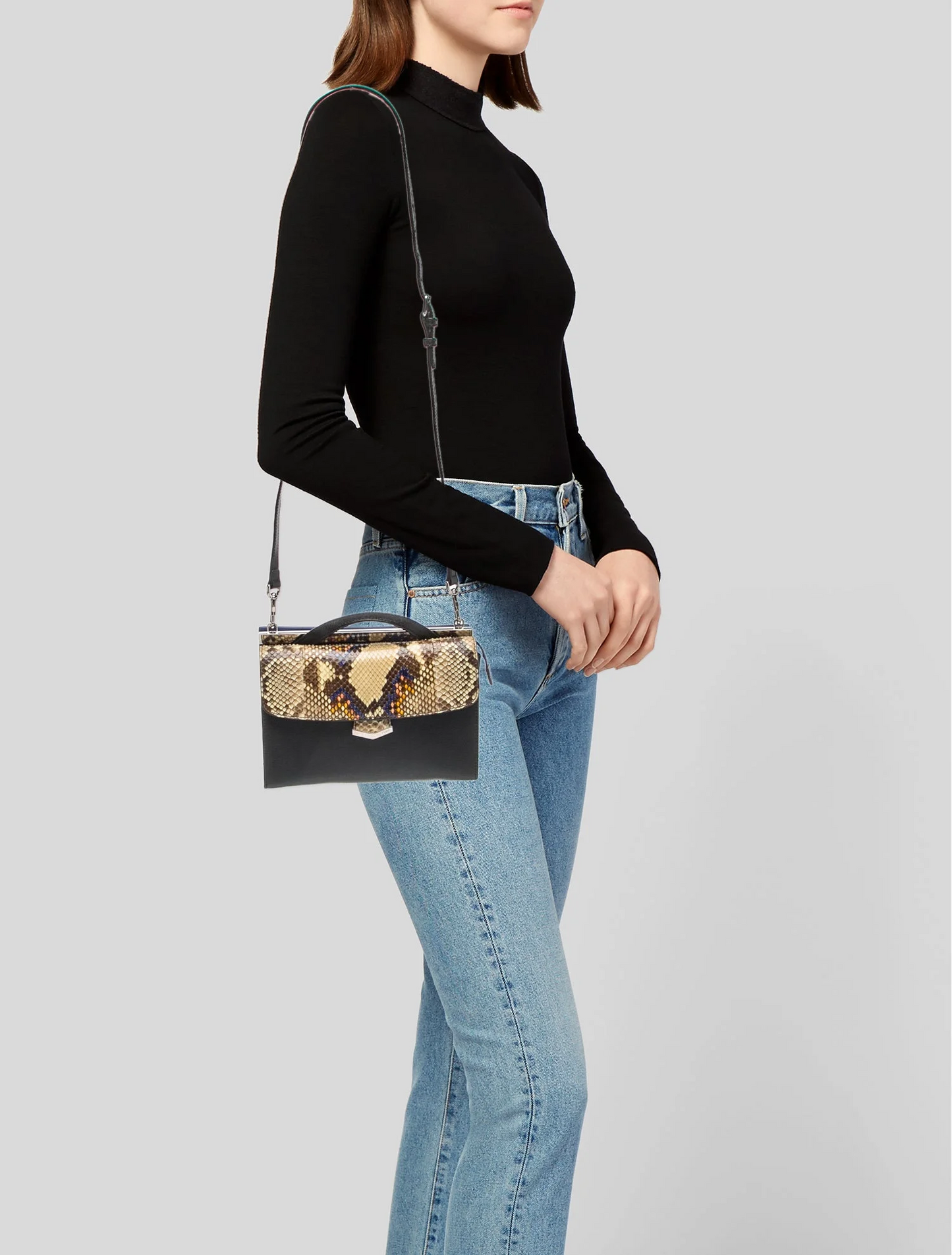 Fendi Demi Jour colorblock leather two-way