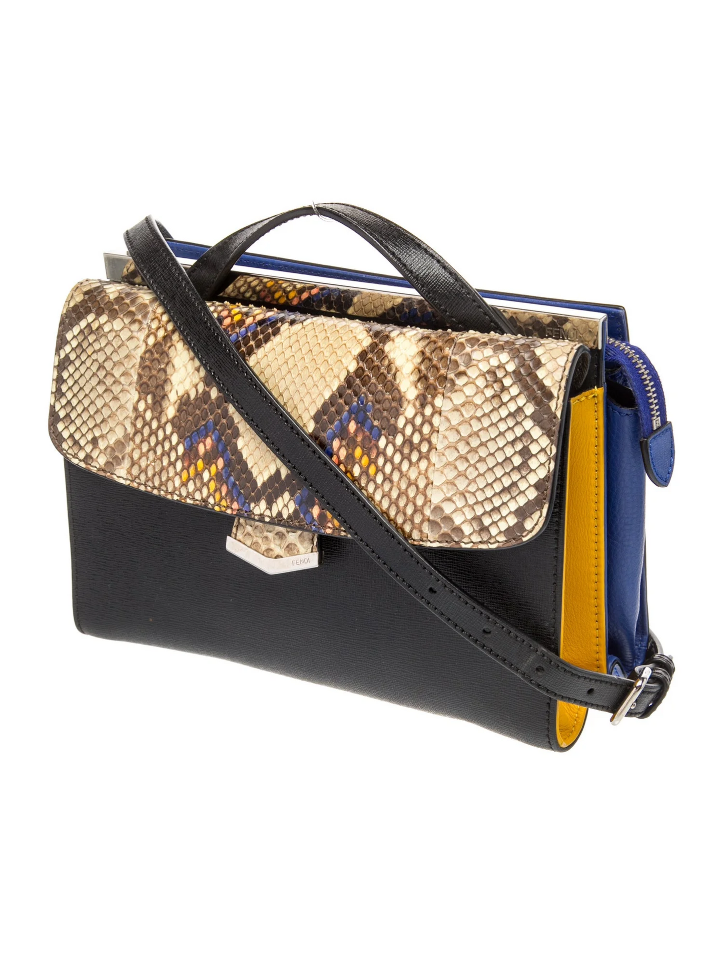 Fendi Demi Jour colorblock leather two-way