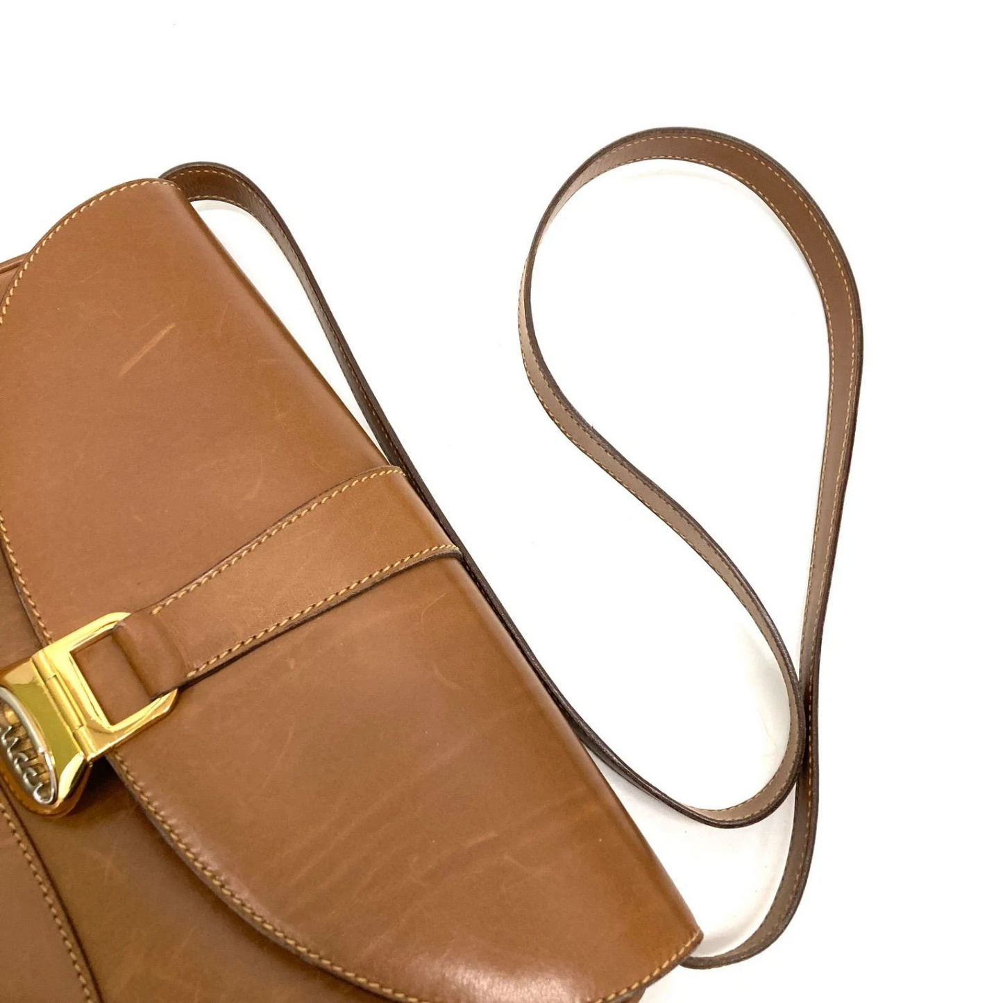 Gucci camel leather original 'Lady Lock style' two-way bag