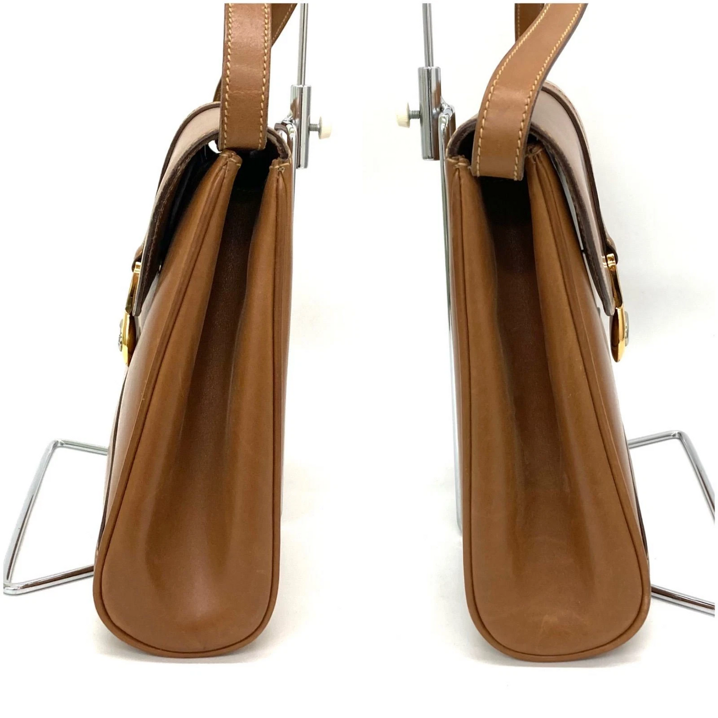 Gucci camel leather original 'Lady Lock style' two-way bag