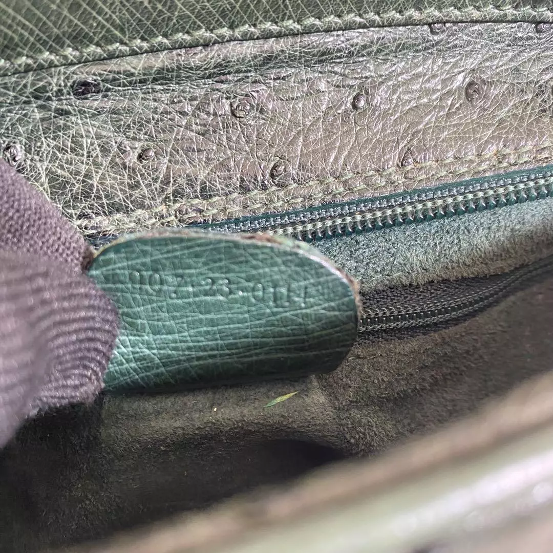 Gucci RARE Green Ostrich Leather Camera Bag