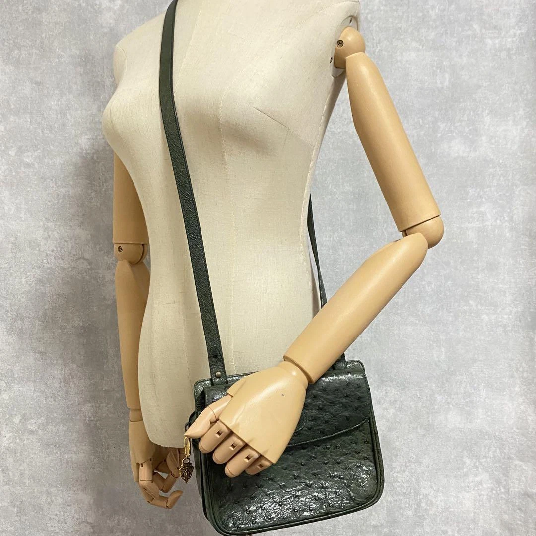 Gucci RARE Green Ostrich Leather Camera Bag