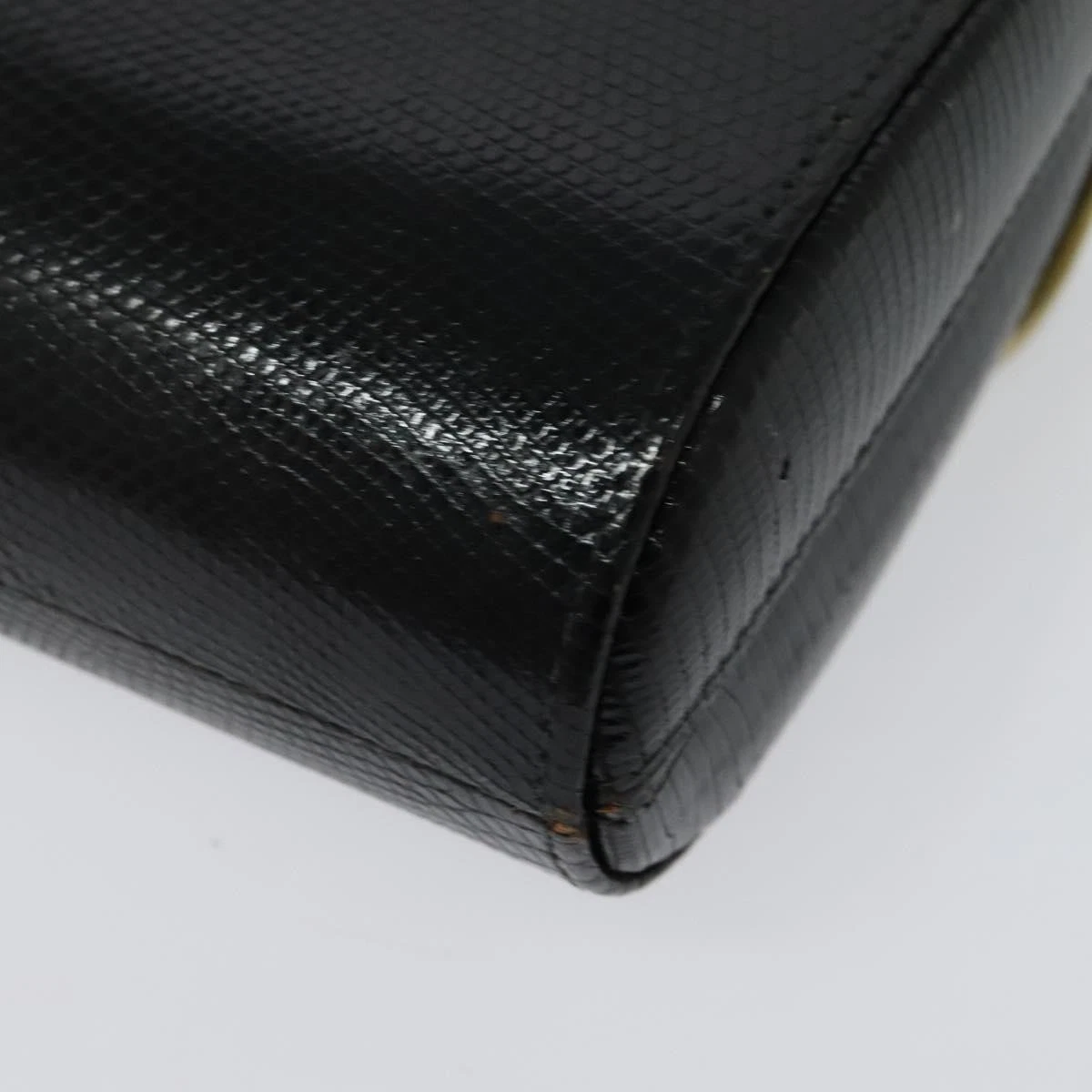 Gucci black snakeskin leather hinged top 2way style  boxy purse w chain strap!