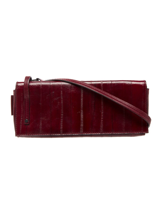 RARE! Gucci Tom Ford era burgundy eel leather long clutch!