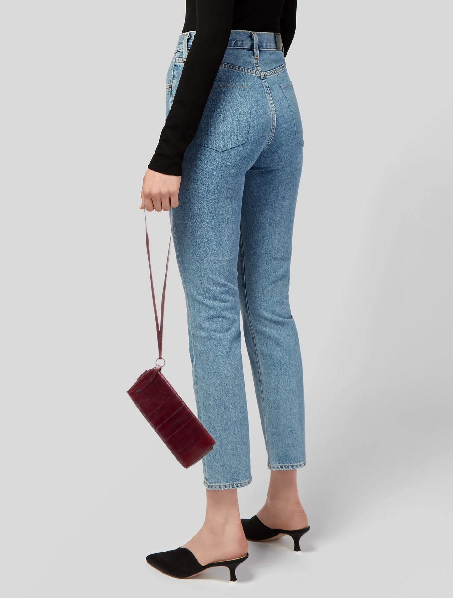 RARE! Gucci Tom Ford era burgundy eel leather long clutch!