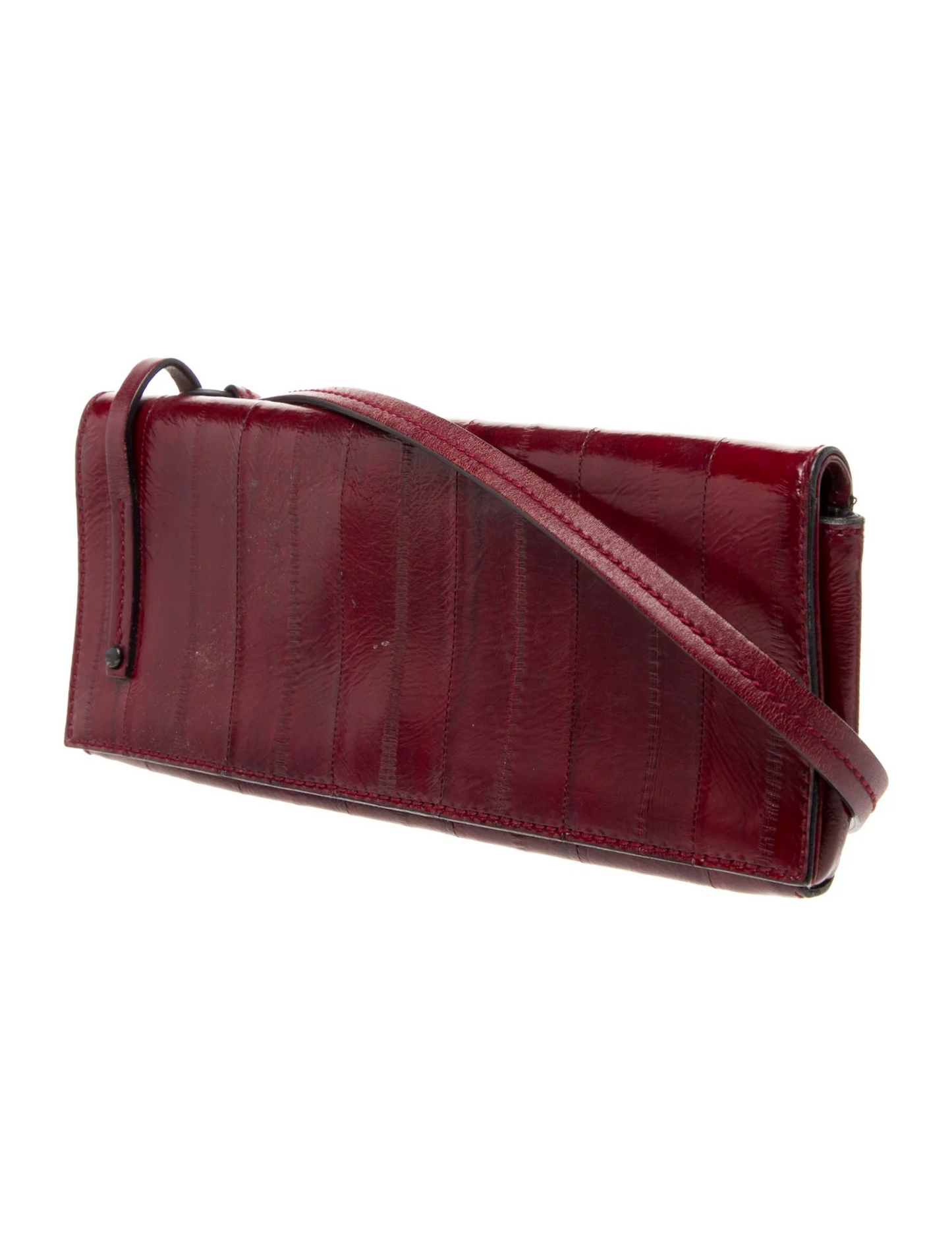 RARE! Gucci Tom Ford era burgundy eel leather long clutch!