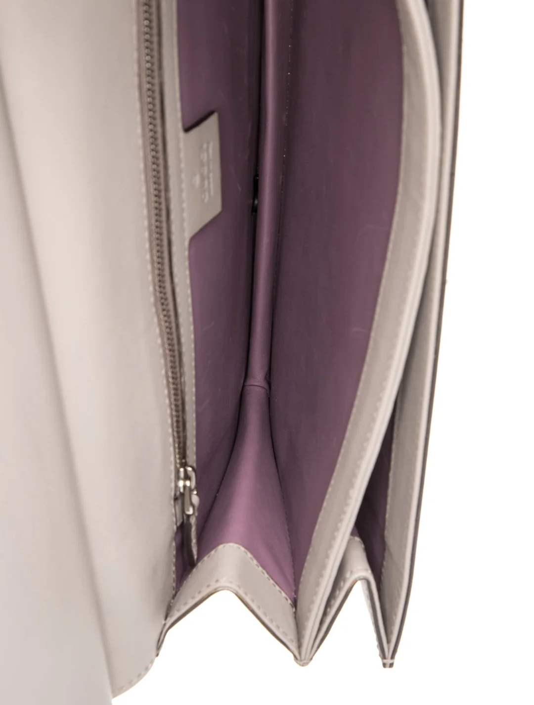 Gucci grey leather Bamboo Lady Bamboo Flap style cross body shoulder bag