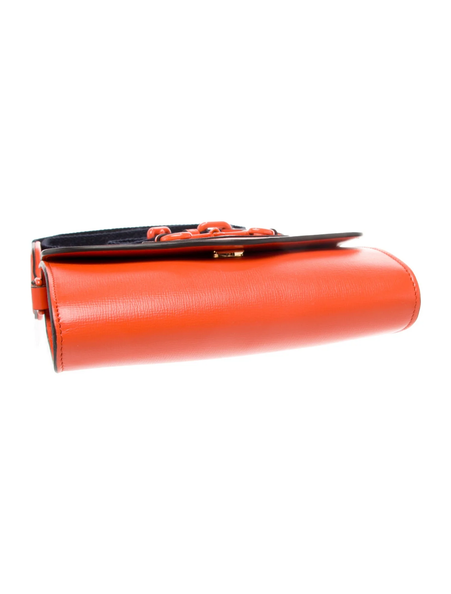 Gucci Orange Leather 1955 Horse-bit Cross body w Sylvie Web Strap