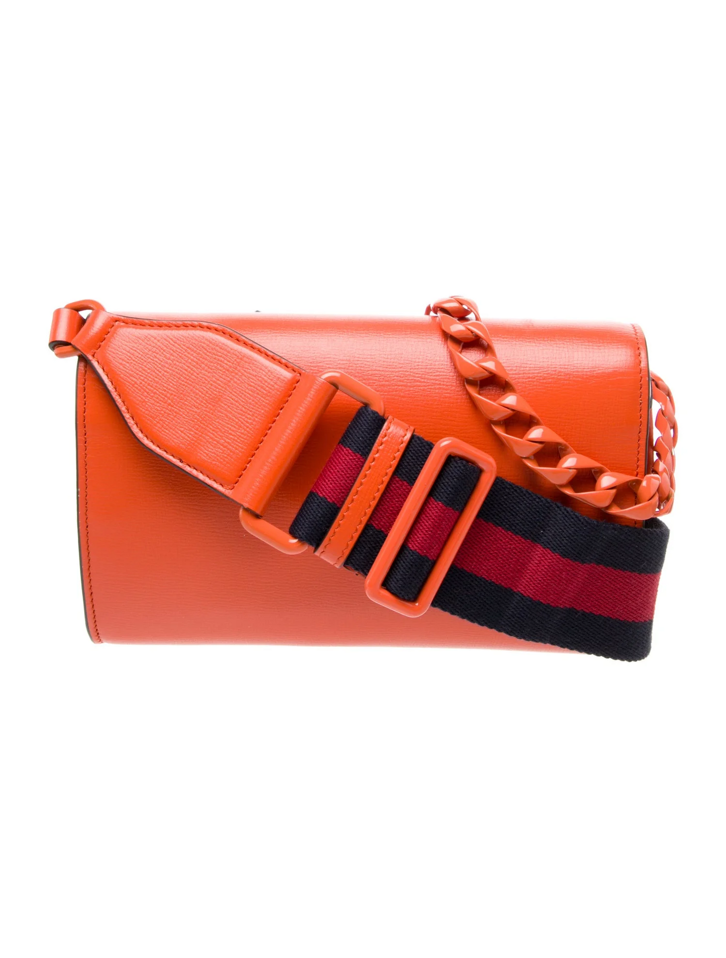 Gucci Orange Leather 1955 Horse-bit Cross body w Sylvie Web Strap