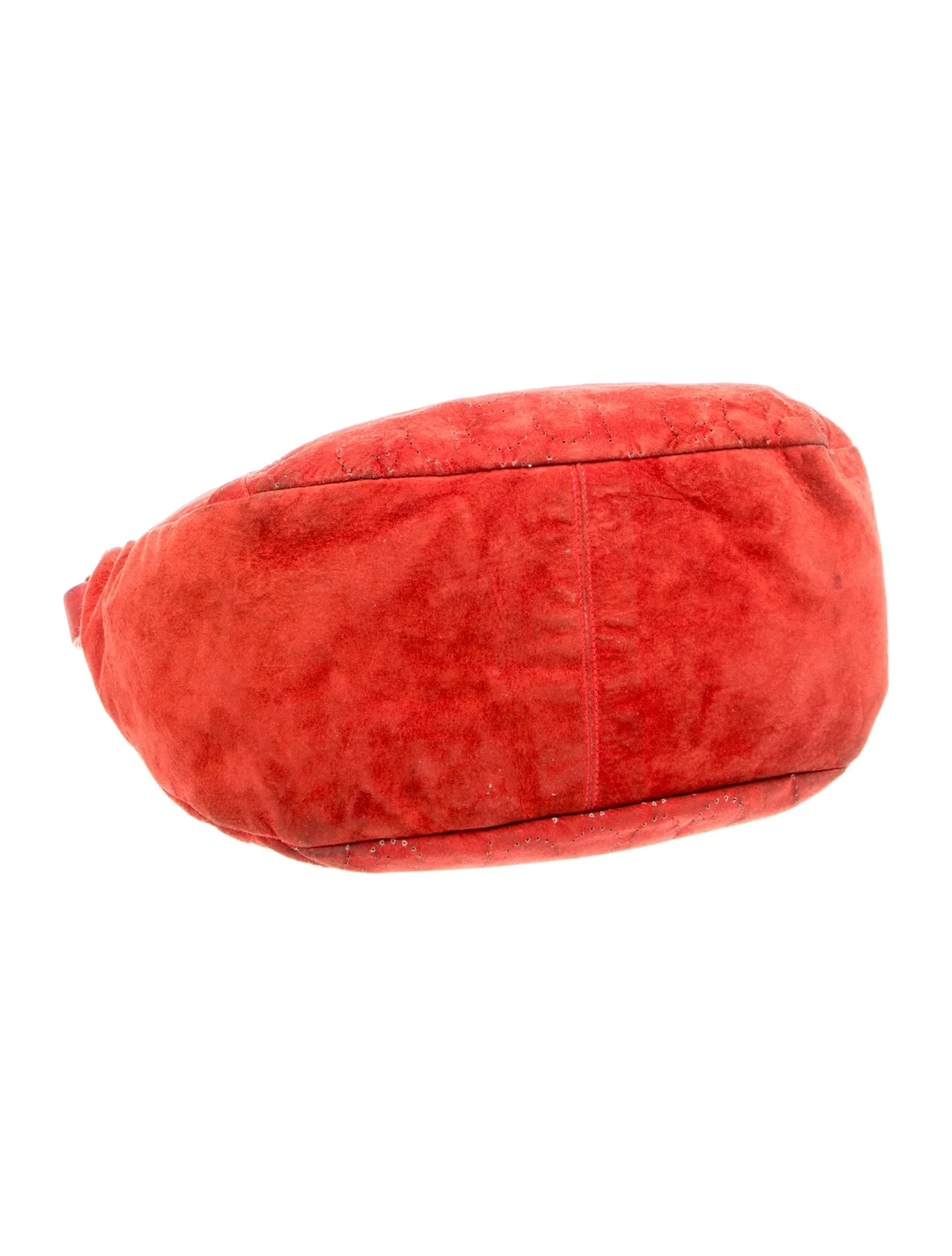 Gucci red suede hobo ith 'GUCCI' logo printed in glitter