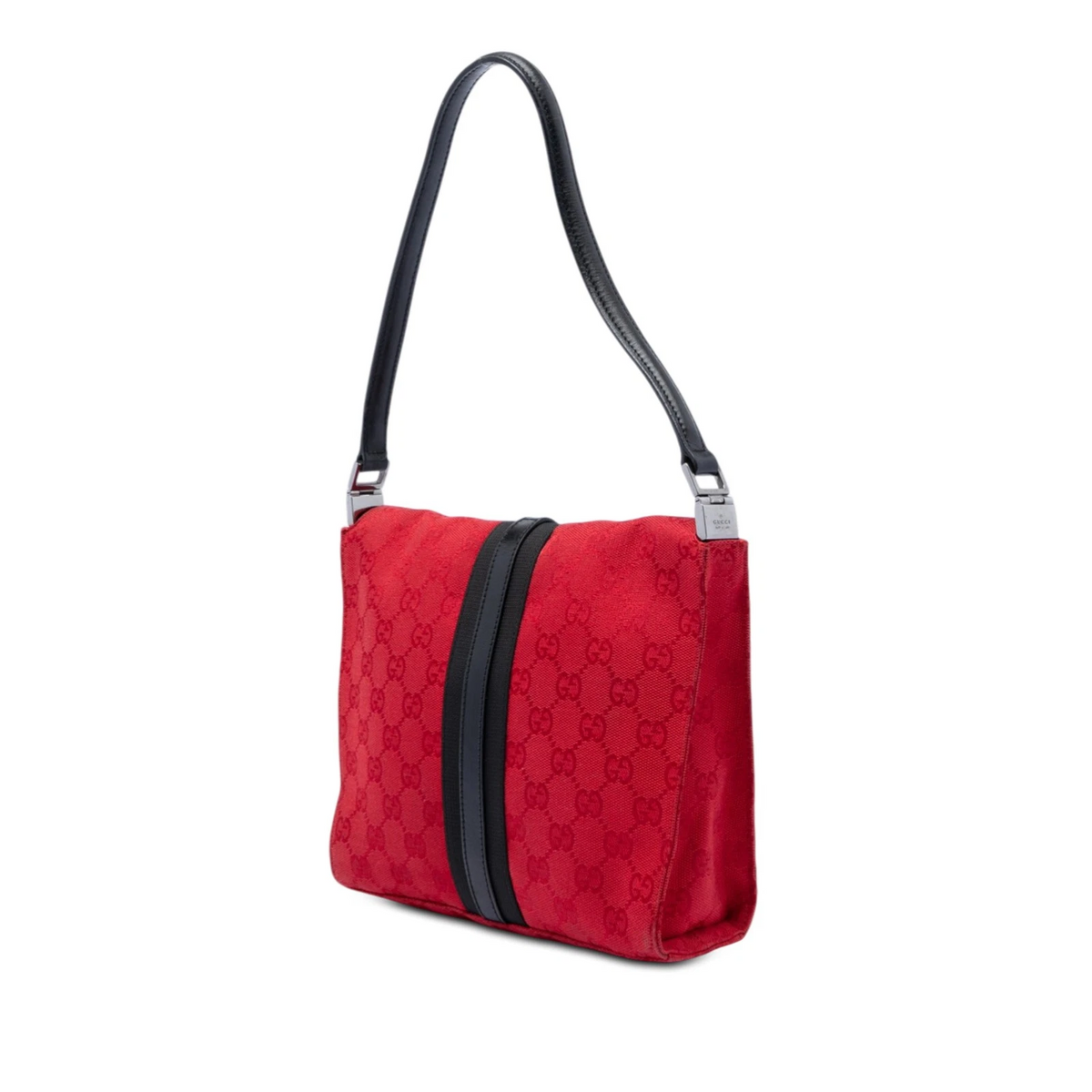 Gucci Tom Ford era red Guccissima print Jackie bag with a folder over top & Sherry stripe!