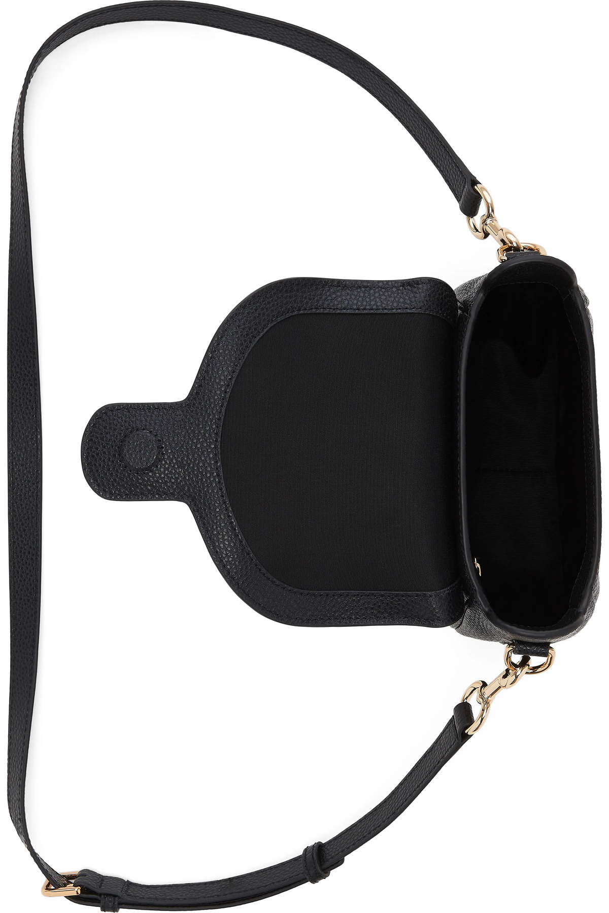 Marc Jacobs NWT black colored pebbled leather saddle bag