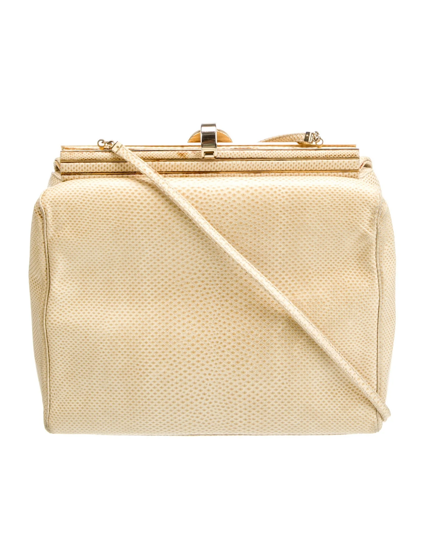 Judith Lieber Ivory Snakeskin & Tiger's Eye Two-way