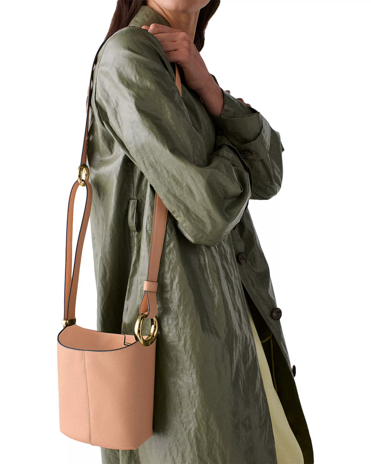 Kate Spade Pink Leather NWT Mini- Halo Bucket Bag