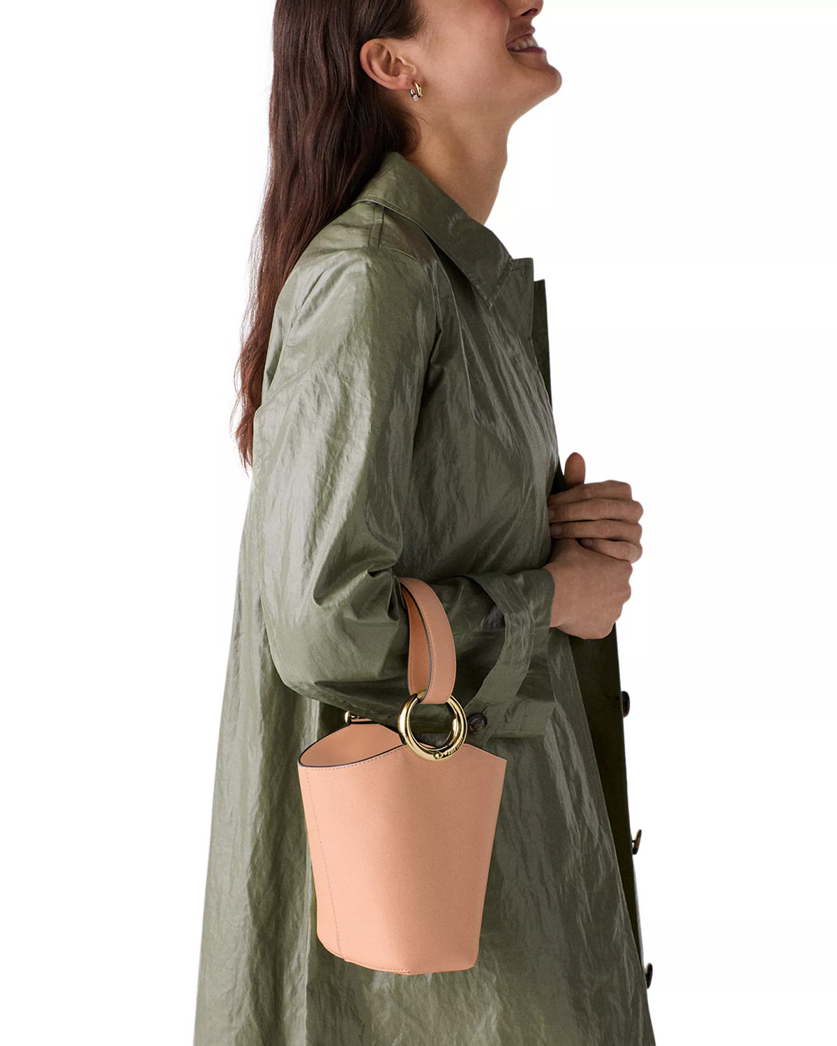 Kate Spade Pink Leather NWT Mini- Halo Bucket Bag